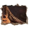 Fotoobraz díra na stěnu Akustická gitara 95x64 cm