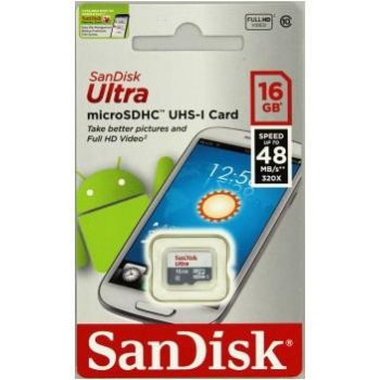 SanDisk microSDHC 16GB UHS-I U1 SDSQUNS-016G-GN3MN