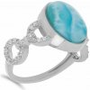 Nefertitis Larimar prsteň striebro Ag 925 VR056016 - 59 mm (US 9), 4,7 g