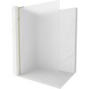 Mexen Kioto L, sprchová zástena Walk-In 120 x 200 cm, 8mm sklo námraza, zlatý lesklý profil,800-120-103-50-30