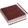 MOVIT Penové Puzzle Hypoalergénne 60x60cm 8ks, tmavo hnedé drevo
