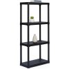 Mamutex Plastový regál 1330x600x300 mm 4 police čierny
