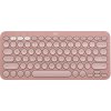 Klávesnica Logitech Pebble Keyboard 2 K380s, Rose - US INTL (920-011853)
