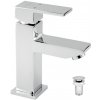 Novaservis Titania Cube, umývadlová batéria s odpadovou súpravou, chrómová, 98803,0