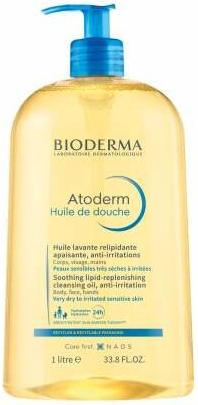 Bioderma Atoderm sprchový olej 1L + krém na ruky 50 ml darčeková sada