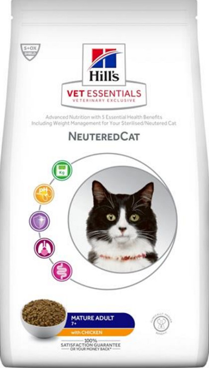 Hill \'VetEssentials Feline Mature Adult NeuteredCat Chicken 1,5 kg