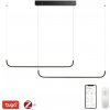 IMMAX NEO PATTINI Smart závesné svietidlo dvojité 160-280cm, 53W, 3640lm čierne Zigbee 3.0, TUYA
