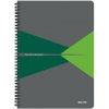 Blok, A4, štvorčekový, 90 listov, laminovaná kartónová obálka, LEITZ Office, sivá zelená