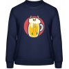 AWDis Sweat Mikina - Dizajn - Smrtka v Pive - Oxfordská modrá - XL - Dámske