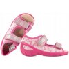 Befado detské sandále tkanina ružová veľkosť 21