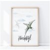 Plagát do detskej izby s motívom dinosaura pterodaktyl, P276 A4