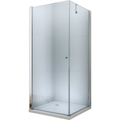MEXEN/S - Pretoria otváracia sprchovací kút 70x90, sklo transparent, chrom + vanička 852-070-090-01-00-4010