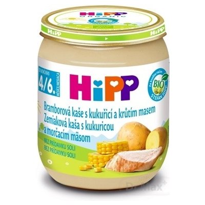 HiPP Kukurica a zemiaky s morčacím mäsom 125 g