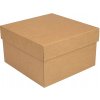 Úložná krabica s vekom 250x250x150 mm, kraftová