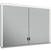 KEUCO Royal Lumos závesná zrkadlová skrinka s LED osvetlením (nastaviteľná farba svetla), pre montáž na stenu, 2 dvierka, 1000 x 735 x 165 mm, strieborná eloxovaná, 14304172311