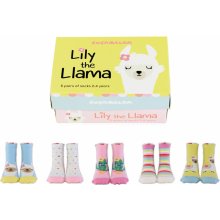 5 párov detské veselé ponožky Lily the Llama