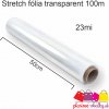 Stretch fólia 23µm 100m Farba: Transparentná