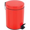 Spirella pedálový odpadkový kôš Sydney, červený, oceľ, 3 l