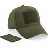 Beechfield Čepice B 638 s nášivkou, 5 panelová COT530638c4799-military gr UNI Zeleň vojenská