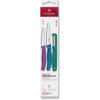Sada noža a škrabky SWISS CLASSIC, sada 3 ks, viacfarebná, plast, Victorinox