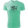 Cyklo trojuholník - Pánske tričko Fantasy športové - 3XL ( Mätová )