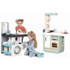 Set kuchynka a práčovňa Cherry Kitchen Smoby s elektronickými funkciami a vysávač so zvukom