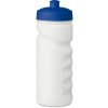 Športová plastová fľaša s tvarovaním pre pohodlné držanie, 500 ml, modrá