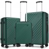 Sada cestovných kufrov ABS+PC KONO - zelená - 34/61/94 L