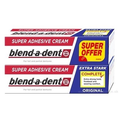 blend-a-dent EXTRA STARK ORIGINAL Duo pack (super fixačný dentálny krém) 2x47 g