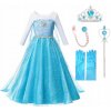 Šaty Elsa Frozen Outfit Land of Ice 122 128 5-6 rokov VYPR