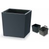 PROSPERPLAST Kvetináč URBI SQUARE LOW 24cm antracit