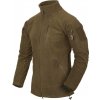 Helikon-Tex ALPHA TACTICAL Jacket, Grid Fleece - COYOTE (Flisová takticka bunda značky Helikontex z mriežkovaného flisového materiálu zahreje a dobre sadne na postavu)