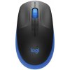 Logitech M190/Kancelárska/Optická/1 000 DPI/Bezdrôtová USB/Čierna-modrá 910-005907