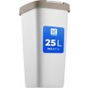 Odpadkový kôš Kadax 25 l plastový sivý výklopný s klapkou