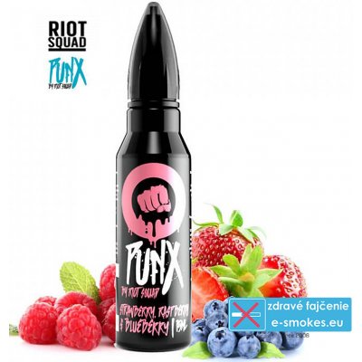 Riot Squad Punx Shake & Vape Strawberry, Raspberry & Blueberry 15ml