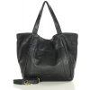 MARCO MAZZINI Veľká kožená nákupná taška s vreckom | čierna vs119a