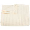 Artek 92 Ltd. Bavlnená vafľová prikrývka krémová 220X230