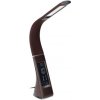 Stolová lampa s budíkom VIRONE DOLOMIT DL-12/BR, 5W, 400lm, 4000K, hnedá
