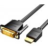 HDMI to DVI (24+1) cable Vention ABFBI 3m, 4K 60Hz/ 1080P 60Hz (black)