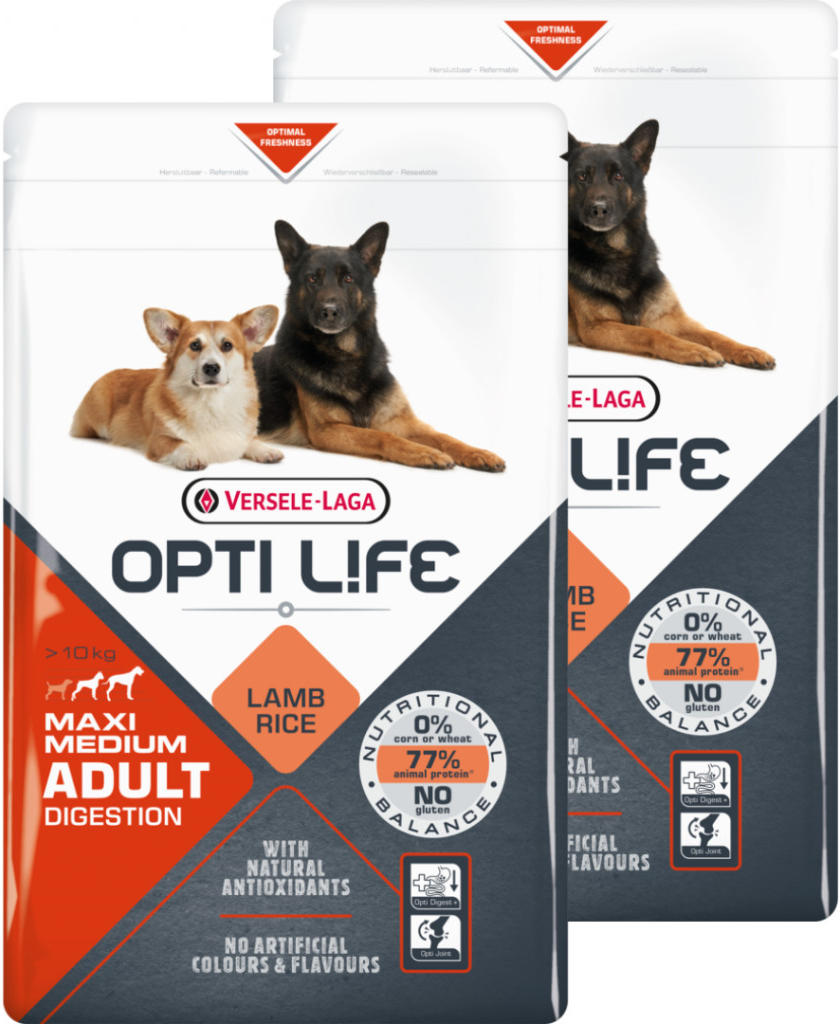 Versele Laga Opti Life Adult Digestion Medium & Maxi 2 x 12,5 kg