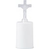 Cintorínsky LED kríž plast biely, 60 dní, bielo svietiaci
