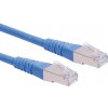 S/FTP (PiMF) Patchkábel 15m cat.6, modrý, Cu
