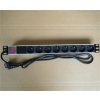 PremiumCord PDU-F10G08S/SURGE - Distribuční panel pro napájení (k montáži na regál) - AC 250 V - vý
