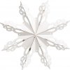 Chic Antique Biela antik kovová nástenná dekorácia snehová vločka Snowflake - 43*6 cm - Chic Antique