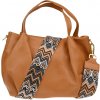 NovaKabelka.sk Tea Camel Chiaro s prídavným popruhom III kožená talianska crossbody kabelka camel