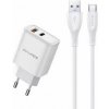 Nabíjecí adaptér s kabelem USB-C Awei PD81T-EU 22,5W, bílá