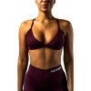 Dámska podprsenka Nebbia STRONG BEAUTY Medium-Support Sports Bra TWIST-KNOT 423 dark red XS
