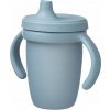 Hrnček na učenie pitia pre deti 6m+ s náustkom 240 ml silikón modrý b.box