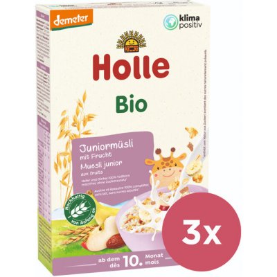 Holle Organické junior müsli viaczrnné s ovocím 3x250 g