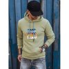 Pánska zateplená mikina s kapucňou olive (bx5379) 3XL